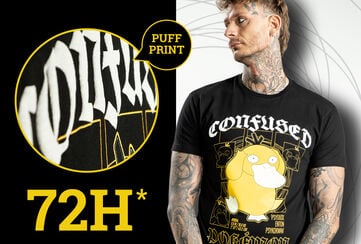 Pokémon Psykokwak « Confused » avec impression 3D Puff / Le T-shirt exclusif et en édition limitée, disponible pendant seulement 72 h ! / Dépêchez-vous !